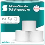 WEPA liquify Camping Toilettenpapier selbstauflösend - ideal für Boot, Camping, Wohnmobil, Outdoor, Kreuzfahrtschiff, Reisen - 8 Rollen mit je 250 Blatt 2-lagig - made in Germany