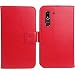 Produktbild Lankashi PU Leder Tasche Hülle TPU Silikon Für Doro 8050 5.7" Handy Flip Brieftasche Schutz Case Cover Etui Schutzhülle Klapphülle Handytasche (Farbe: Rot)