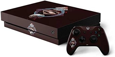 Skinit Decal Gaming Skin Compatible with Xbox One X Console and Controller Bundle - Officially Licensed Warner Bros Purple Superman Collage Design