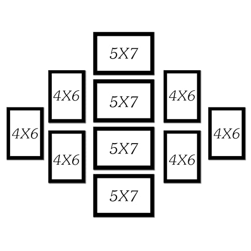 Image of Rousrie Photo Frames For Wall With Acrylic Top, DIY Wall Mount Photo Frames, Different Sizes, Set of 10