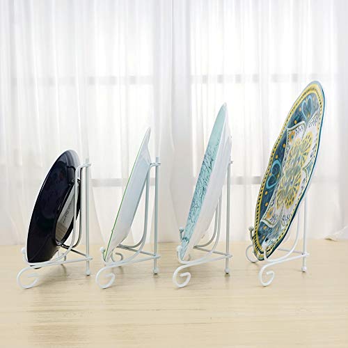 Lionwei Lionweli 6 Inch White Iron Plate Stand Holder Easel Display Stand For Plate?Picture?Photo And More,4 Pcs. #TOP6