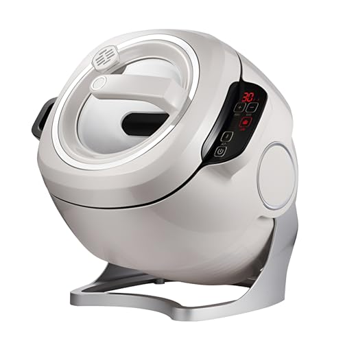 Smart Automatic Cooking Machine - Multifunctional Fried Rice Cooker with Touch Screen and 360° Rotating 3D Heating