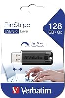 Verbatim Pinstripe USB-Stick, 128GB, USB 3.2 Gen 1, USB Speicherstick, externer Speicher für Laptop Notebook Ultrabook TV Autoradio, USB-3, Datenstick mit Schiebemechanismus, schwarz (Packung mit 2) – Ansicht 4