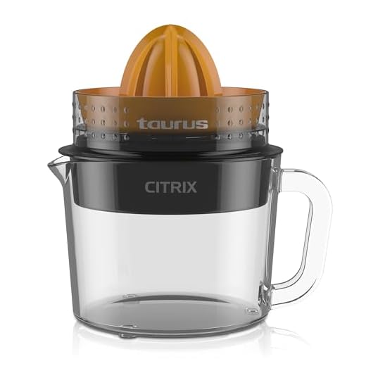 Taurus| Citrix | JUICER| Glass jar| 32 Oz |Perfect size| Easy to clean |Compact design| Measuring jar| Diswasher safe parts|30 Watts of power| 2 multisize reamers