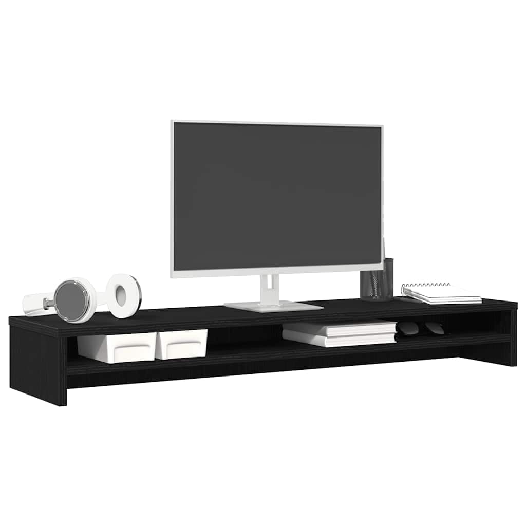 Générique Supporto Per Schermo Legno Di Ingegneria 100x24x13 cm | Design pulito, organizer per tastiera e mouse, riduzione tensione schiena e collo, per ufficio e home theater