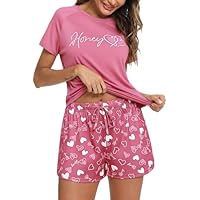Bresdk Pijama Mujer Verano Algodón Conjunto de Pijamas con