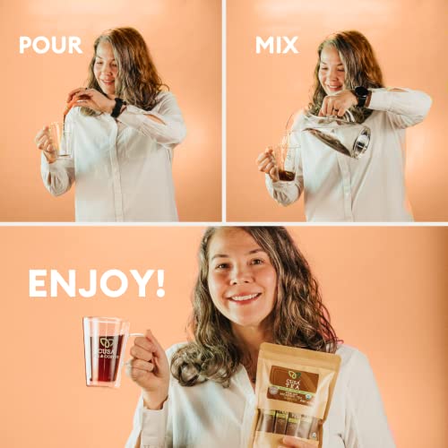 Cusa Tea & Coffee | Premium Instant English Breakfast Tea With Real Fruit & Spices | Organic Leaves Drink Mix Packets | Hot Or Iced Tea (30 Single Servings) #TOP1