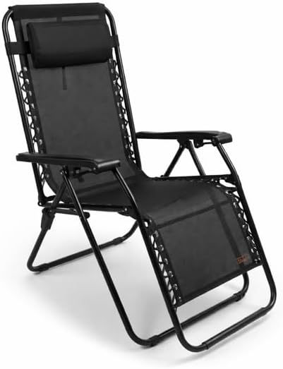 Madfox EasyRest Katlanır Şezlong Sandalye (SİYAH (1152))