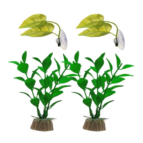 4 Stück Laichblätter, 2 Stück Wasserpflanzen, Aquarium-Haustierbedarf, Echte Wasserpflanzen, Aquariumdekorationen, Gefälschte Wasserpflanzen, Mikrolandschaftspflanzen