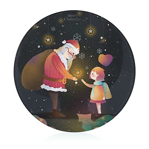 Planche à découper en verre Père Noël idée cadeau déco cuisine 20 cm - 2