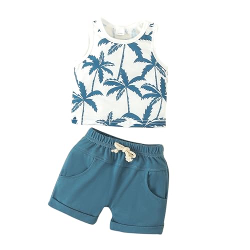 Camiseta infantil infantil de manga curta com estampa botânica de 5 anos, Azul, 2-3 Anos