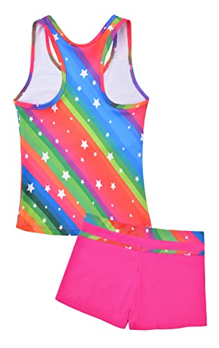 Image of Uhnice Girls Swimsuit Two Piece Tankini Swimwear with Boyshort