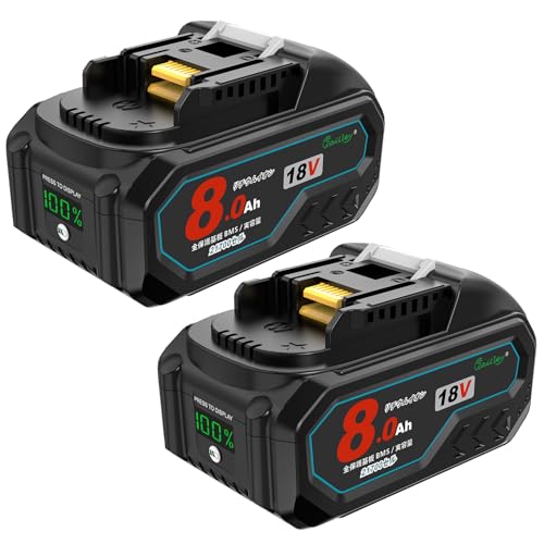Waitley２個セット互換マキタ BL1880B 18Vバッテリー 8Ah カットオフ機能付き 実容量8000mAh