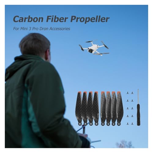 Hélices rigides en carbone véritable pour drone 3Pro kit de rechange haute performance - 5