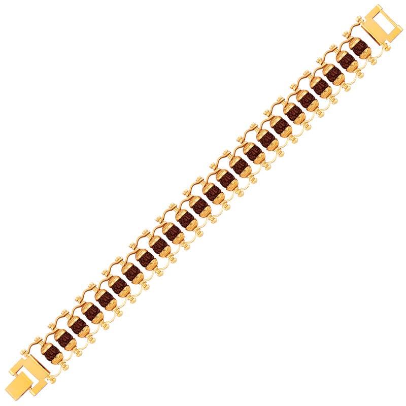 Astro Cart Rudraksha Bracelet Golden Cap रुद्राक्ष Gold ब्रेसलेट 5 Mukhi Rudraksha Bracelet with Capped Bead Wrist Bracelet Modern 5 मुखी रुद्राक्ष ब्रेसलेट Panch Mukhi Rudra (B0CZRQ4W9S) Amazon Price History, Amazon Price Tracker