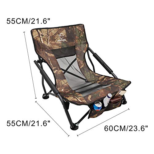 image for HITORHIKE Camping Strutter Folding Chair with Armrests and Breathable 