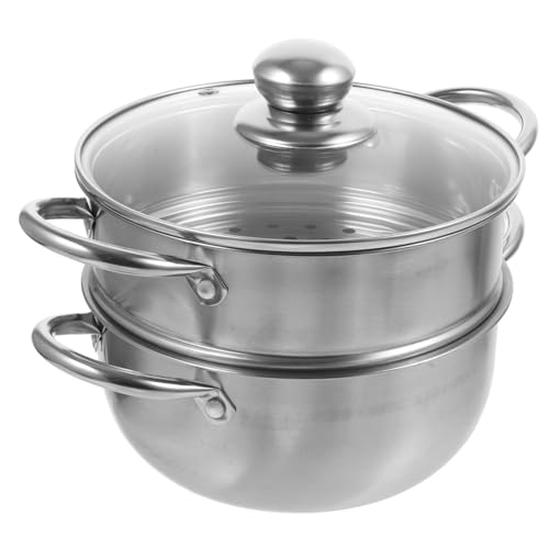 DECHOUS 1pc Stainless Steel Heavy Duty Induction Pot Noodle Couscous Idli Maker Food Steamers Cooker Basket for Pot Stock Pot Cooking Soup Steam Pot Glass