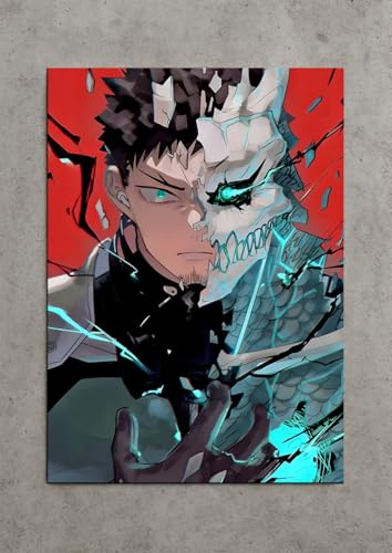 Image of NIJUKA Anime Printed A4 Size Metal sheet Poster For Home And Room Decoration | For Anime Art Fans Boys And Girls (Kafka Tranform to Kaiju)