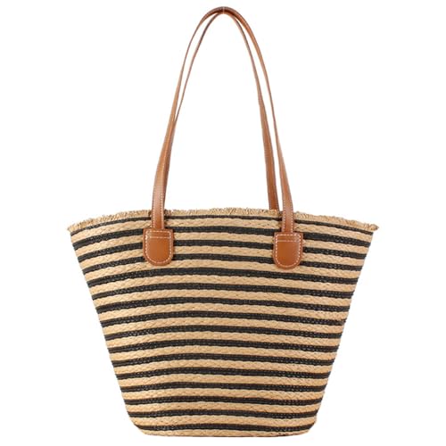 Image of Teeya Straw Crossbody Bag Women Weave Shoulder Bag Round Summer Beach Purse and Handbags