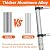 8.5 FT Collapsible Ladder, Aluminum Extension Ladder with Fixed Lock, 330lbs Capacity, Portable Telescopic Ladder with Handle, Telescoping Ladders for Home Roof Attic (8.5FT No Hook)