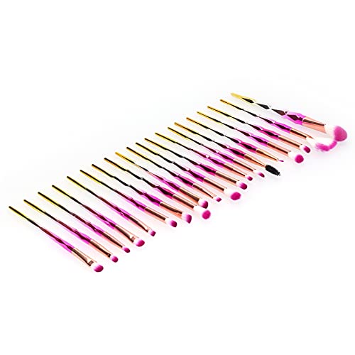 20 piezas de brochas de maquillaje suaves, corrector de cejas, sombra de ojos, juego de brochas de maquillaje cosmético