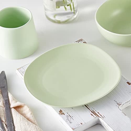 Stone Lain Delilah Salad Plate 6-Piece Dish Set, Porcelain, Lime Green #TOP2