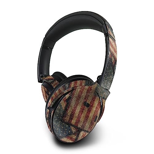 Image of MightySkins Glossy Glitter Skin Compatible with Bose QuietComfort 45 Headphones Vintage American | Protective, Durable High-Gloss Glitter Finish | Easy to Apply