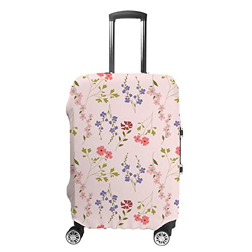 Housse de protection pour bagages de voyage fond pastel en tissu extensible