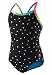 Speedo Women's Pro Lt Flipturns Propel Back One Piece Swimsuit, Black/White/Dot City, Size 30