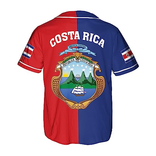 Camiseta personalizada de béisbol Costa Rica, camiseta de béisbol costarricense para hombres y mujeres, camiseta con bandera de Costa Rica miniatura 4