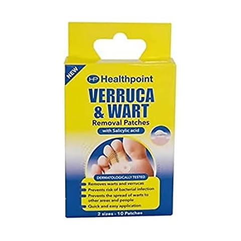 Healthpoint Verruca & Wart Removal Patches 2 Sizes 10 Patches Cover