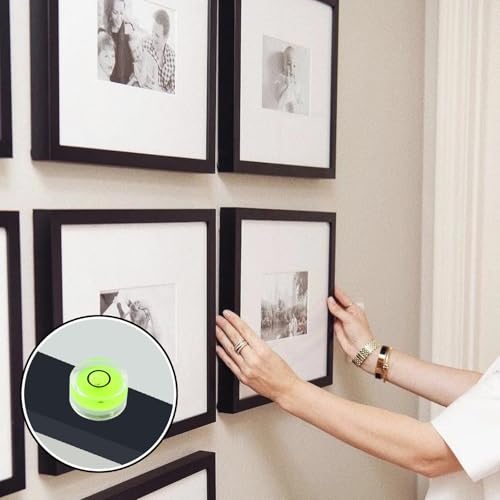 AMSNINK 13 Stück Mini Wasserwaage, Runde Libelle mit Präzisions-Levelblase für Kamera-Stativ, Camping-Ausrüstung und Heimwerkerbedarf