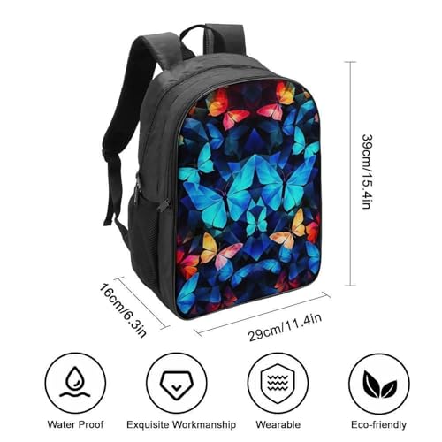 Mochilas escolares de primaria impermeables con mariposas y gran capacidad para chicas 2