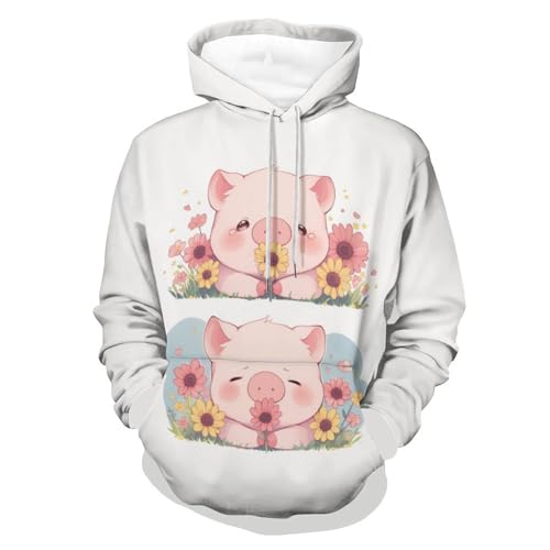 Jolie fleur cochon sweat à capuche doux et original taille S