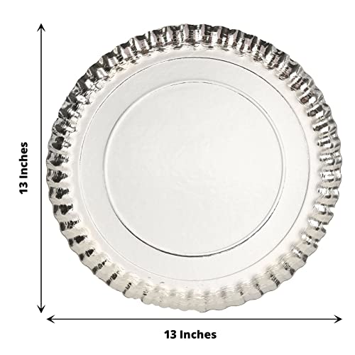 Platos redondos desechables plateados 13 pulg 10 unidades miniatura 3