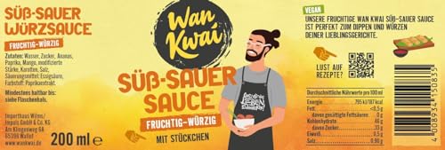 Wan Kwai Süß-Sauer Sauce 6 x 200ml – Fruchtig-würzige Vielfalt, ideal zum Dippen und Würzen, universell einsetzbar.