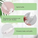 6 Pack Travel Size Bottles, 50ml TSA-Approved Refillable Containers with Clips, Leakproof Squeeze Bottles for Hand Sanitizer, Shampoo, Toiletries, Portable Clear Plastic Travel Essentials