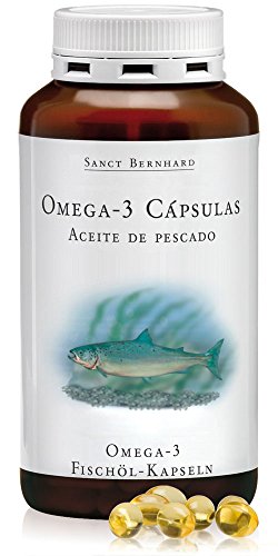 Omega 3 500mg 400 Cápsulas   Aceite de Pescado natural, con Ácidos Grasos Poliinsaturados EPA, DHA y Vitamina E para reducir niveles de colesterol, Sanct Bernhard   Cebanatural