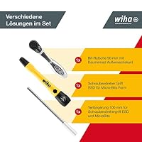 Wiha Micro Bit Set 65-tlg. inkl. Aufbwahrungsbox (39971) I Feinmechanik Schraubendreher Set mit Bit Halter, Steckschlüssel, ESD Schraubendreher Griff, Ratsche, Griff Verlängerung und Adapter – Ansicht 3