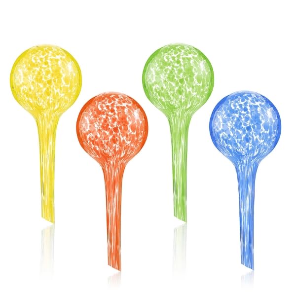 Ballon arrosage automatique en verre pour plantes d'intérieur et balcons fleuris - Lot de 4