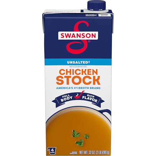 Swanson Unsalted Chicken Stock, 32 oz Carton