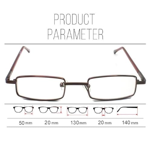 Image of SAVY Metallic Compact Colored(Golden, Brown & Grey) Frame Reading Eye Spectacles Glasses with Eye Protection and No Eye Strain for Men Women with Light Weight Pen Type Case