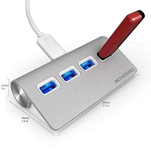 ACHORO USB Hub 3.0 High Speed Data Transfer - Premium Quality 4 Ports