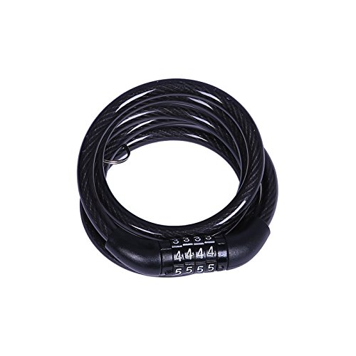 HDE 4-Digit Combination Bike Lock 4-feet x 5/16-inch Security Cable