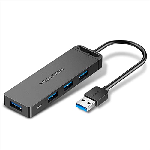 VENTION USB Hub 3.0 divisor USB com extensão de 100 cm cabo longo extensor USB, adaptador multiportas de 4 portas para laptop, PC, desktop, PS4/PS5, Xbox, iMac, pen drive, etc