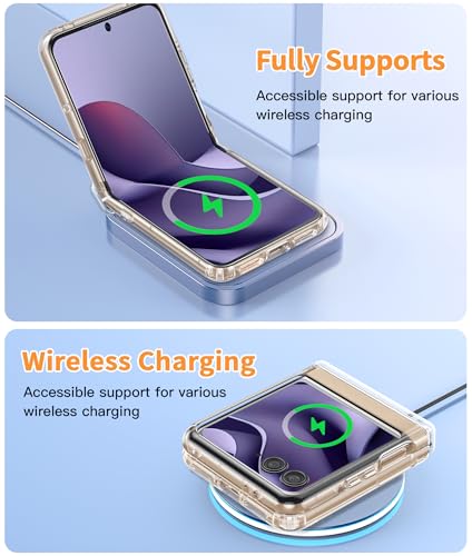 Image of FNTCASE for Motorola Razr-Ultra-2026 /2025 Magsafe Case: Military Grade Drop Protection, Hinge Protection, Anti Yellowing Cell Phone Cover - Rugged Shockproof Protective Transparent Phonecase(Clear)