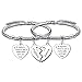 ZYMGUO 2 Pezzi Regalo del Migliore Amica Bracciale "la migliore amica è una stella nelle notti più buie."Sii Scolpito Bracciale per Il Migliore Amico Regali di Compleanno,Regali di Natale.