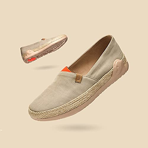 UIN Women's Espadrilles Slip Ons Knitted Lightweight Walking Casual Loafers Comfortable Art Painted Travel Shoes Marbella II - Image 3