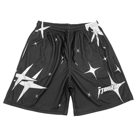 DIOTSR Mens Retro Casual Graphic Shorts Elastic Waistband Streetwear Athletic Basketball Running Active Shorts Cover