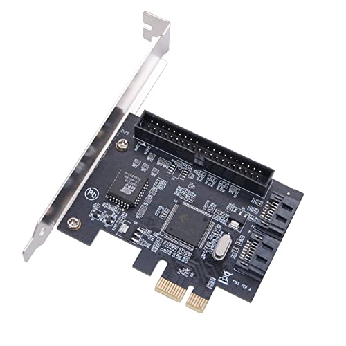 Pasotim Desktop E Card to 2 Port Card E to IDE Expansion Card 3.5 Inch IDE Card Expansion Card